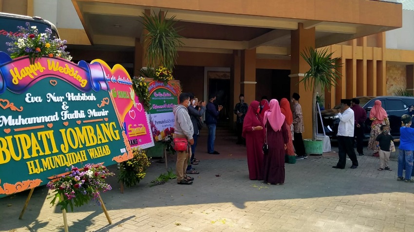 Acara hajatan pernikahan Kepala Kemenag Jombang di salah satu hotel ternama di Jombang. SP/ M. Yusuf