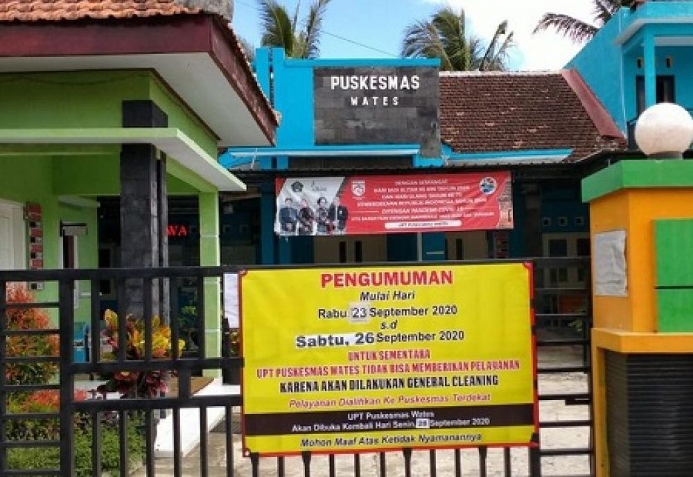 Puskesmas Wates Blitar ditutup. SP/ DECOM