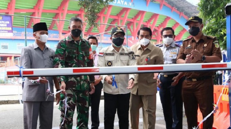 Wali Kota Malang, Sutiaji saat Peresmian e-parking di Stadion Gajayana, Kota Malang. SP/ DECOM