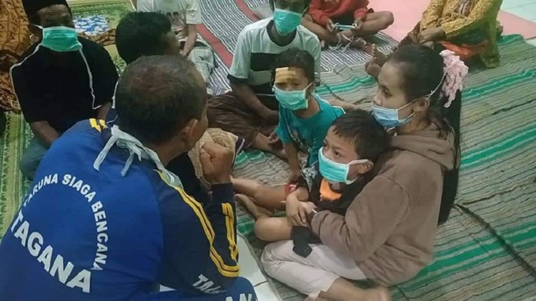 Warga Nganjuk yang berada di tempat pengungsian. SP/ DECOM