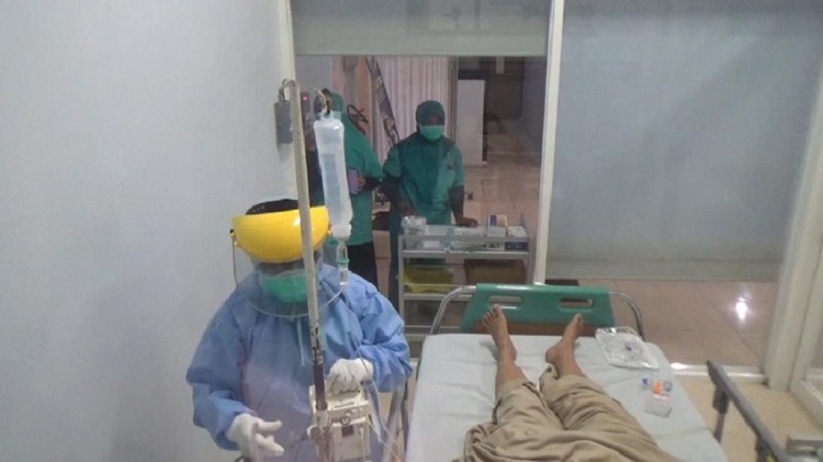 Pasien PDP yang dirawat di RSUD di Tulungagung. SP/ JT