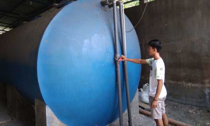 Kondisi IPAL bantuan DLH Kabupaten Jombang yang tak berfungsi. SP/ JT