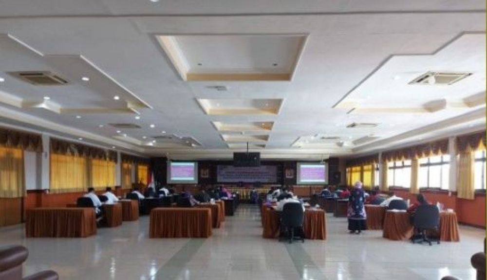 Kondisi di Ruang Majapahit RSSA Kota Malang saat 26 bapaslon menjalani tes psikologi, Rabu (9/9/2020).