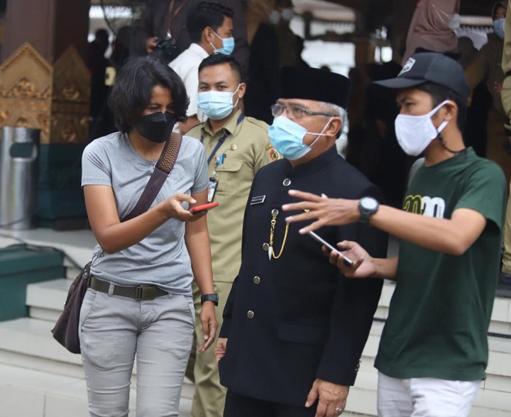 Ketua Pansel Terbuka Sekdakab Mojokerto, Himawan Estu Bagijo. SP/Dwy Agus Susanti