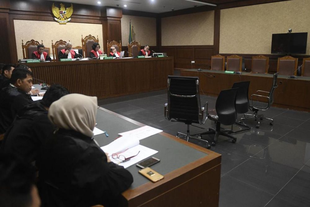Suasana sidang dakwaan kasus dugaan korupsi kondensat PT Trans Pacific Petrochemical Indonesia (TPPI) dengan terdakwa Honggo Wendratno di Pengadilan Negeri Jakarta Pusat, Senin (2/3/2020). SP/ANT