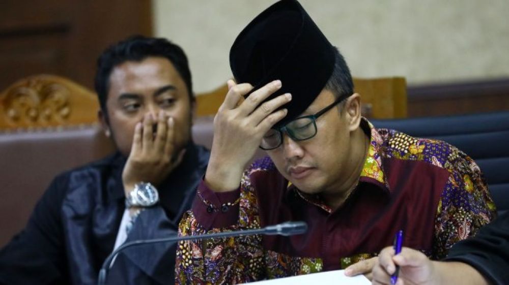 Terdakwa kasus suap pengurusan proposal dana hibah Komite Olahraga Nasional Indonesia (KONI) dan gratifikasi Imam Nahrawi . SP/ANT