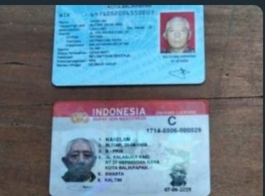 Identitas korban berupa KTP yang ditemukan polisi di dompetnya. SP/Hadi Lestariono 