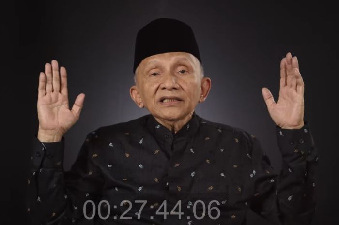 Amien Rais, melalui YouTube Channel Amien Rais Official yang diunggah pukul 20.00 WIB, Sabtu (13/3/2021) dan dikutip Surabaya Pagi, Minggu (14/3/2021).