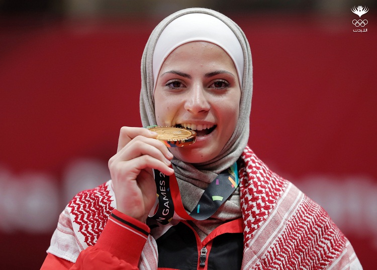 Julyana Al-Sadeq saat memenangkan pertandingan Asian Games 2018 lalu di Indonesia. SP/ Olimpiade Tokyo