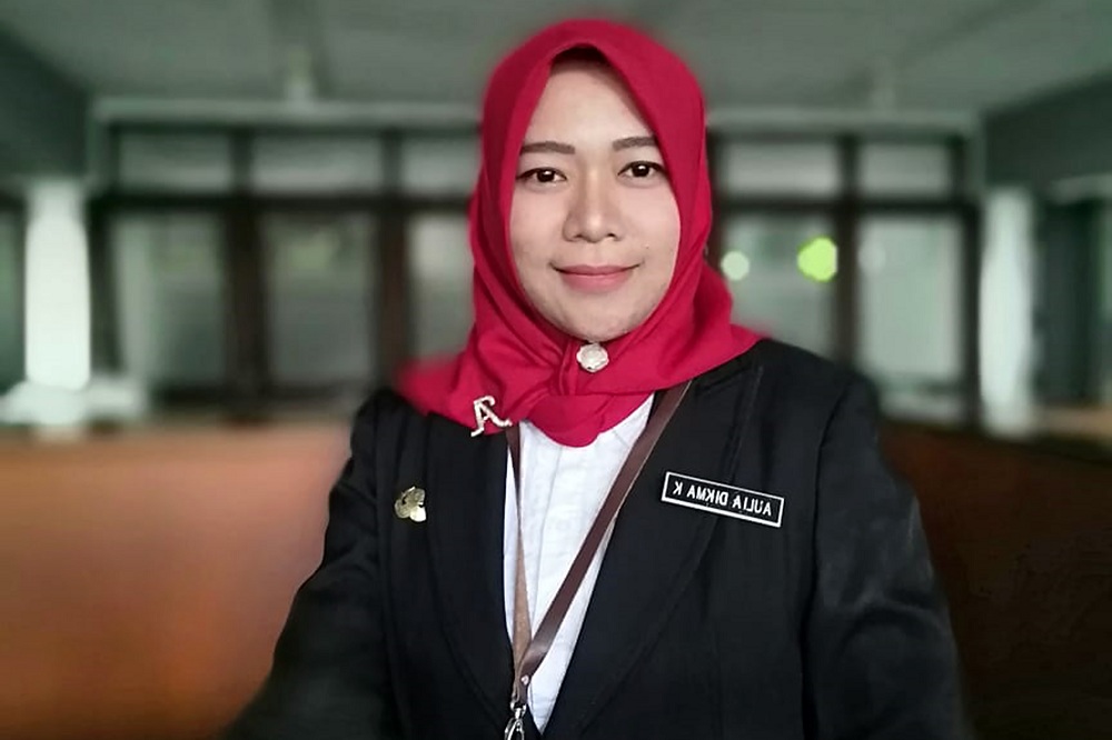 Aulia Dikmah Kiswahono selaku Humas Perwakilan BKKBN Jatim.SP/Patrik Cahyo