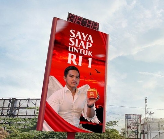 Baliho "Saya siap untuk RI 1?" milik Kaesang.