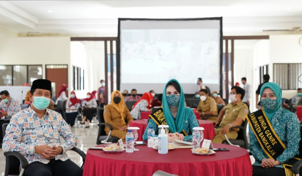 Rapat Koordinasi Teknis Kemitraan Program Bangga Kencana di Ruang Lestari kantor Perwakilan BKKBN Provinsi Jawa Timur, jalan Airlangga 31-33 Surabaya, Selasa (9/3/2021 .SP/PATRIK CAHYO