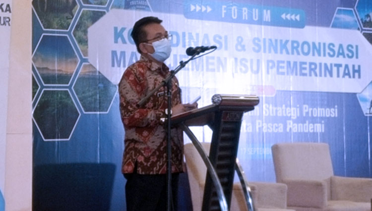 Kepala Dinas Komunikasi dan Informatika (Diskominfo) Provinsi Jawa Timur, Drs Benny Sampirwano MSi, Kamis (30/9/2021).SP/KOMINFO JATIM