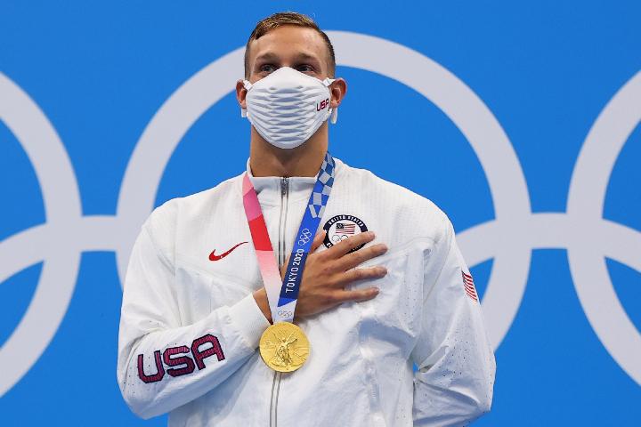 Perenang Amerika Serikat, Caeleb Dressel tampil di Olimpiade Tokyo. SP/ AFP