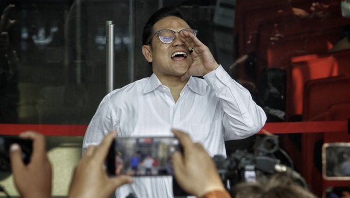 Gaya Muhaimin Iskandar, usai diperiksa oleh KPK