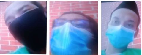 Tiga terdakwa, Abdul Rozaq, Joko Asmoko, YUSTUS, saat menjalani sidang di ruang Candra PN Surabaya, secara online, Senin (10/01/2022). SP/Budi Mulyono