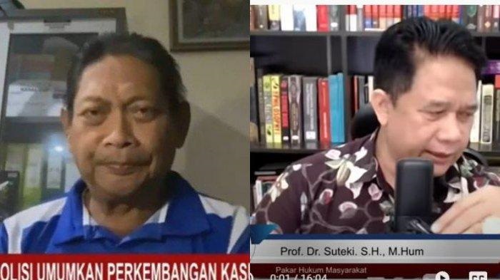 Prof. Suteki dan Prof Hermawan Sulistyo saat berdebat di sebuah stasiun TV.