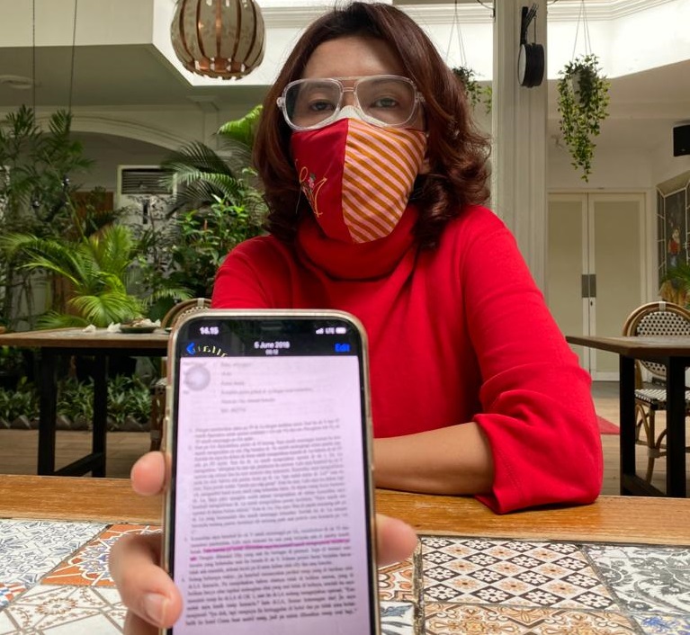 Dokter Lidya Nuradianti Sp.M, selaku pelapor. SP/BUDI MULYONO.