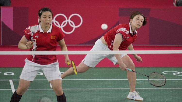 Pasangan ganda putri China, putri China Chen Qingchen/Jia Yifan. SP/ AP