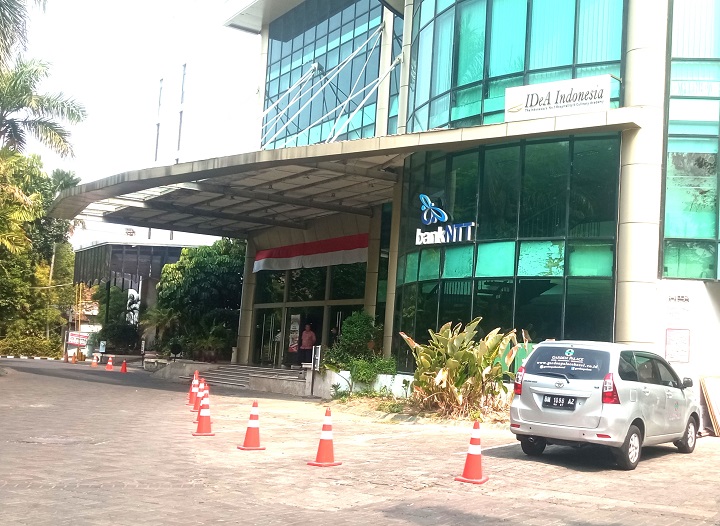 Suasana Garden Palace Hotel Surabaya, Jumat (8/9/2023) kemarin tampak sepi baik dari luar dan area dalam halaman, tidak begitu ramai dan cenderung sepi. SP/Arlana/Nur Aini