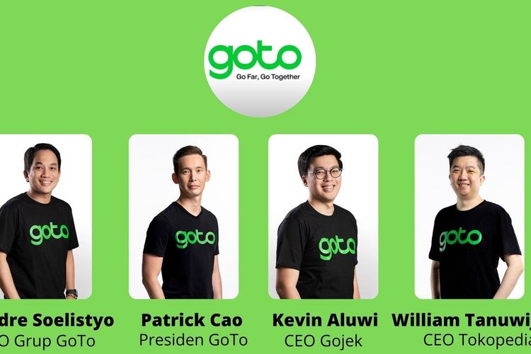 Andre Soelistyo menjabat sebagai CEO Grup GoTo, Patrick Cao sebagai Presiden GoTo, Kevin Aluwi tetap menjabat CEO Gojek begitu pula dengan William Tanuwijaya yang tetap menjabat sebagai CEO Tokopedia. SP/ JKT