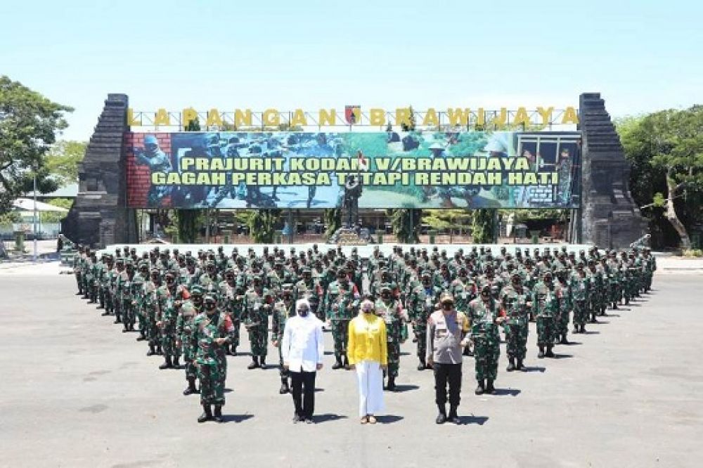 Apel Dansat TNI di Balai Prajurit Kodam V Brawijaya, Rabu (9/9/2020).SP/ADT
