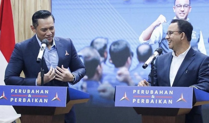 Agus Harimurti Yudhoyono, Ketua Umum Partai Demokrat, menyatakan mendukung Anies Baswedan sebagai calon presiden dalam Pilpres 2024 mendatang.