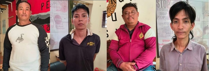 Para komplotan yang mencuri kabel Telkom di daerah Pasuruan. Salah satunya merupakan bacaleg di Pasuruan.