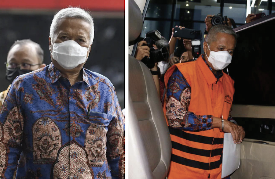 Hakim Agung Sudrajad Dimyati, sesaat dirinya mendatangi KPK, Jumat (23/9/2022) pagi, masih menggunakan pakaian batik. Namun, setelah lima jam lebih diperiksa, Sudrajad keluar mengenakan rompi tahanan KPK.