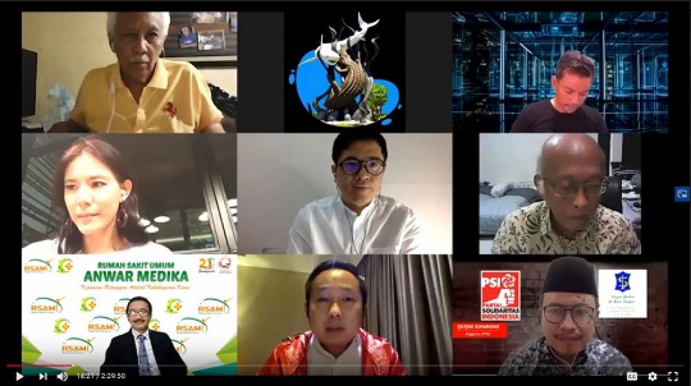 Diskusi virtual bertema “Jangan Biarkan Ibu Risma Sendiri”.SP/SP