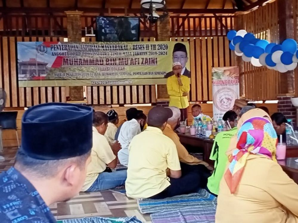 Muhammad Bin Muafi Zaini, saat lakukan reses II di Warung Rama Jln. Agus salim kab. Sumenep. SP/Ainur Rahman