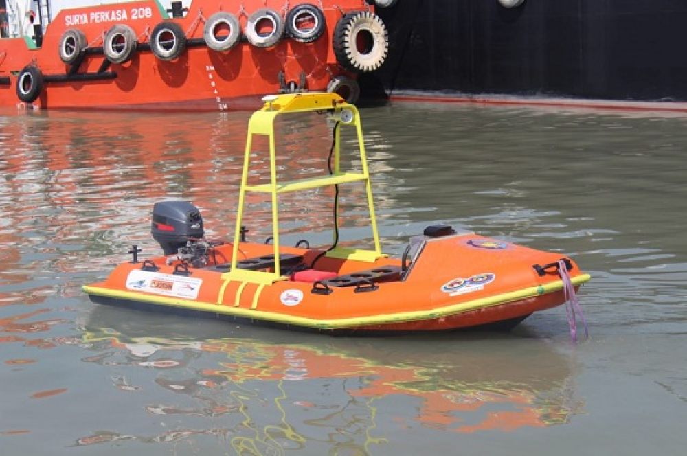 Intelligent BOAT (i-boat) tanpa awak.SP/Byta Indrawati.