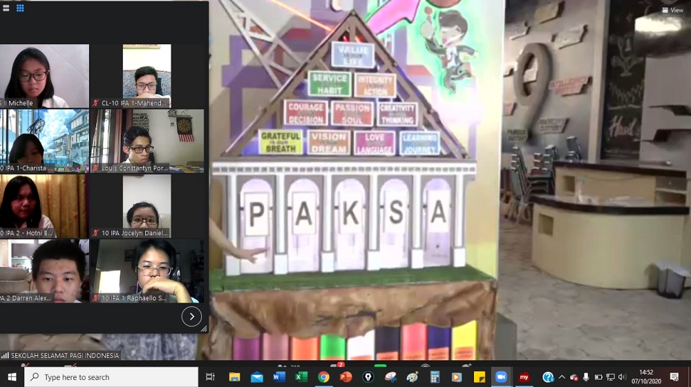  Sekolah Citra Berkat (SCB) berkolaborasi dengan Sekolah Citra Kasih (SCK) melakukan inovasi dalam kegiatan tahunan berupa Virtual Camp .SP/Byta Indrawati.