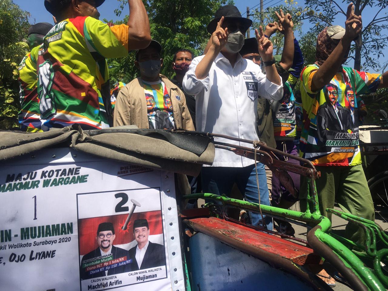 Machfud Arifin menjanjikan kedepannya Bentor aka diperdayakan dan akan ditata.Rabu, (28/10).SP/ALQ
