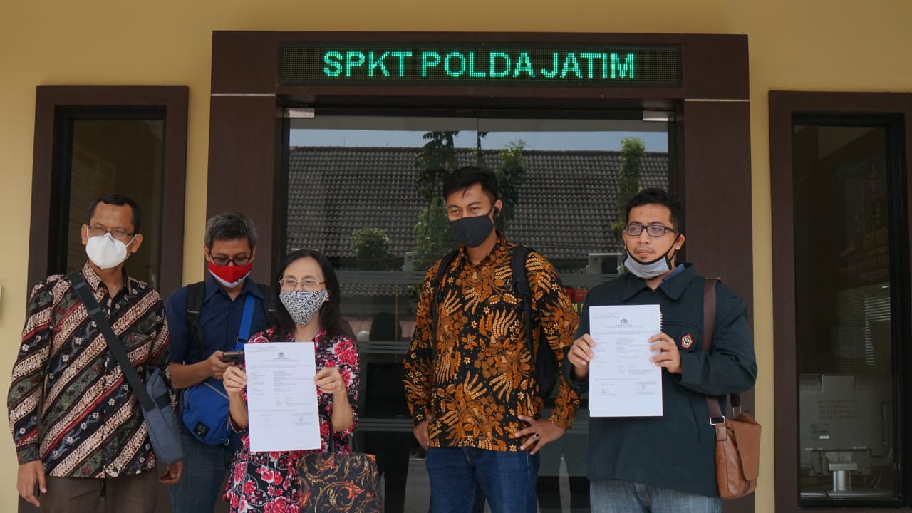 Dua korban auditor lapor ke Polda Jatim kemarin (8/11/2020)