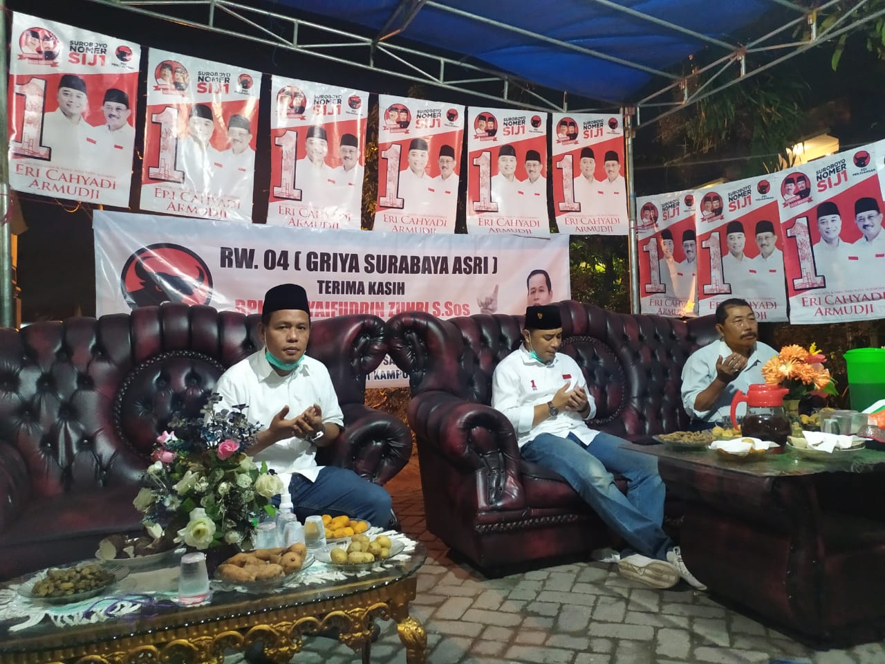  Eri Cahyadi melakukan safari politik mulai dari pagi hingga malam. SP/BYTA INDRAWATI.