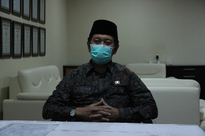  Kepala BKKBN, Teguh Santoso saat memaparkan program keluarga sejahtera.Kamis (14/1) .SP/ MAHBUB FIKRI 