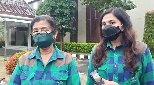 Ketua Umum P Pordasi Triwatty Marciano di Mapolda Jatim, Surabaya, Kamis (11/2/2021).