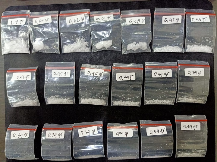 Barang bukti sabu yang berhasil diamankan dari pelaku. SP/Mahbub Fikri