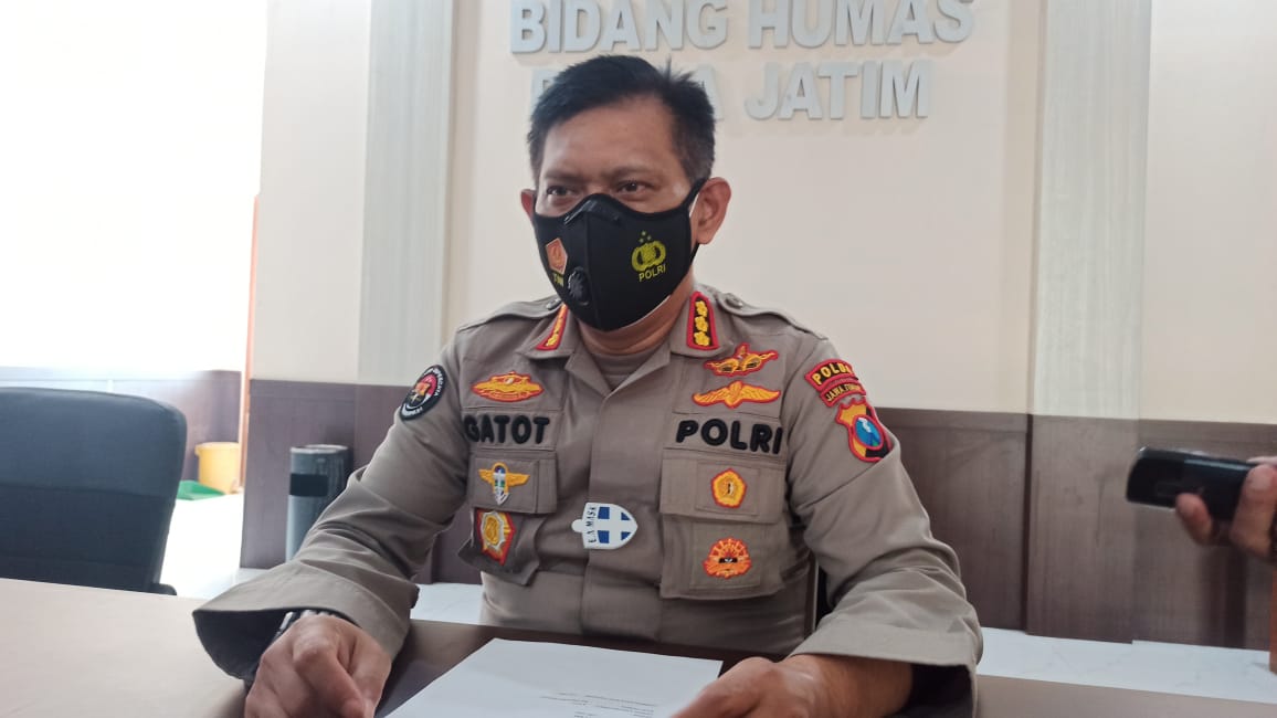 Kabid Humas Polda Jatim Kombes Pol Gatot Repli Handoko kalau polri sedang melakukan Profailing terhadap pesan berrantai Kamis (18/3/2021)