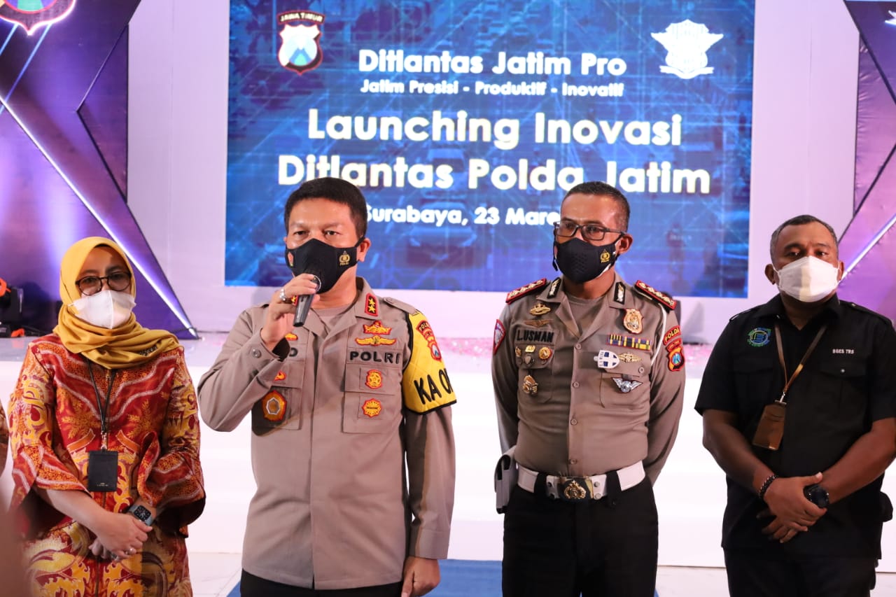 Kapolda Jatim Irjen Pol Nico Afinta melaunching program eTle Selasa (23/3/2021)