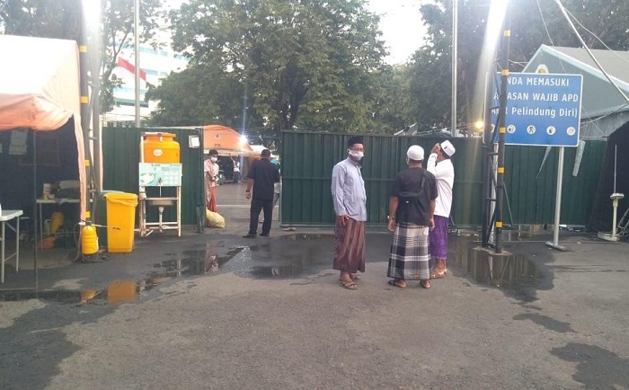 Kondisi didepan RSLI. SP/ANGGADIA MUHAMMAD