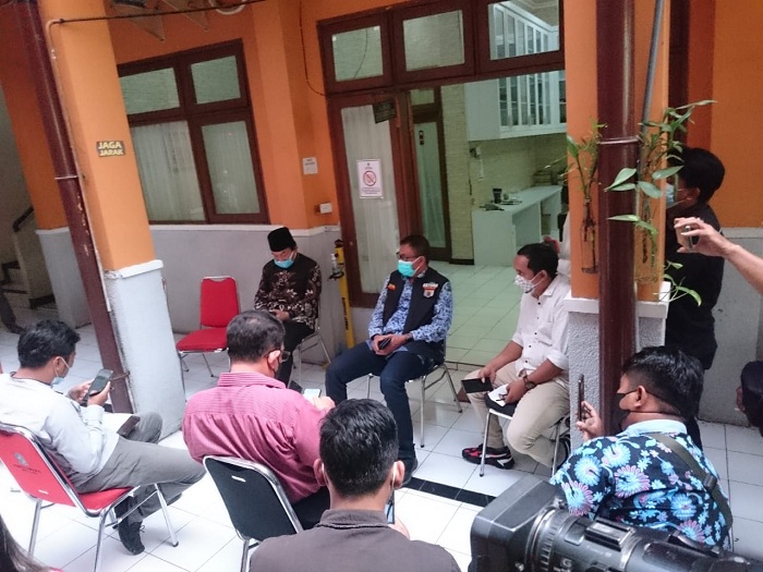 Audiensi Pemkot Surabaya dengan GAS di gedung Humas Pemkot Surabaya. SP/ANGGADIA MUHAMMAD