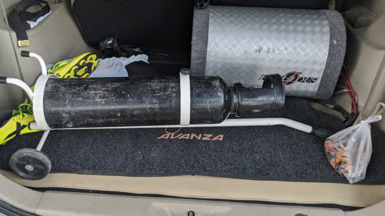 Tabung oksigen yang disita polisi, diduga oksigen tak standar kadarnya, Kamis (22/7/2021)