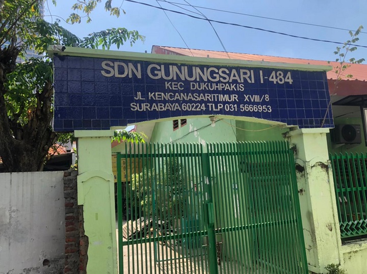 SDN Gunungsari I yang akan menjadi tempat isoman sesuai dengan wacana Pemkot Surabaya. SP/Anggadia Muhammad