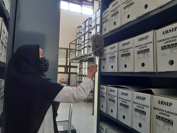Dokumen Negara milik Pemkab Lamongan ini tertata rapi di Dinas Kearsipan Daerah. SP/MUHAJIRIN KASRUN