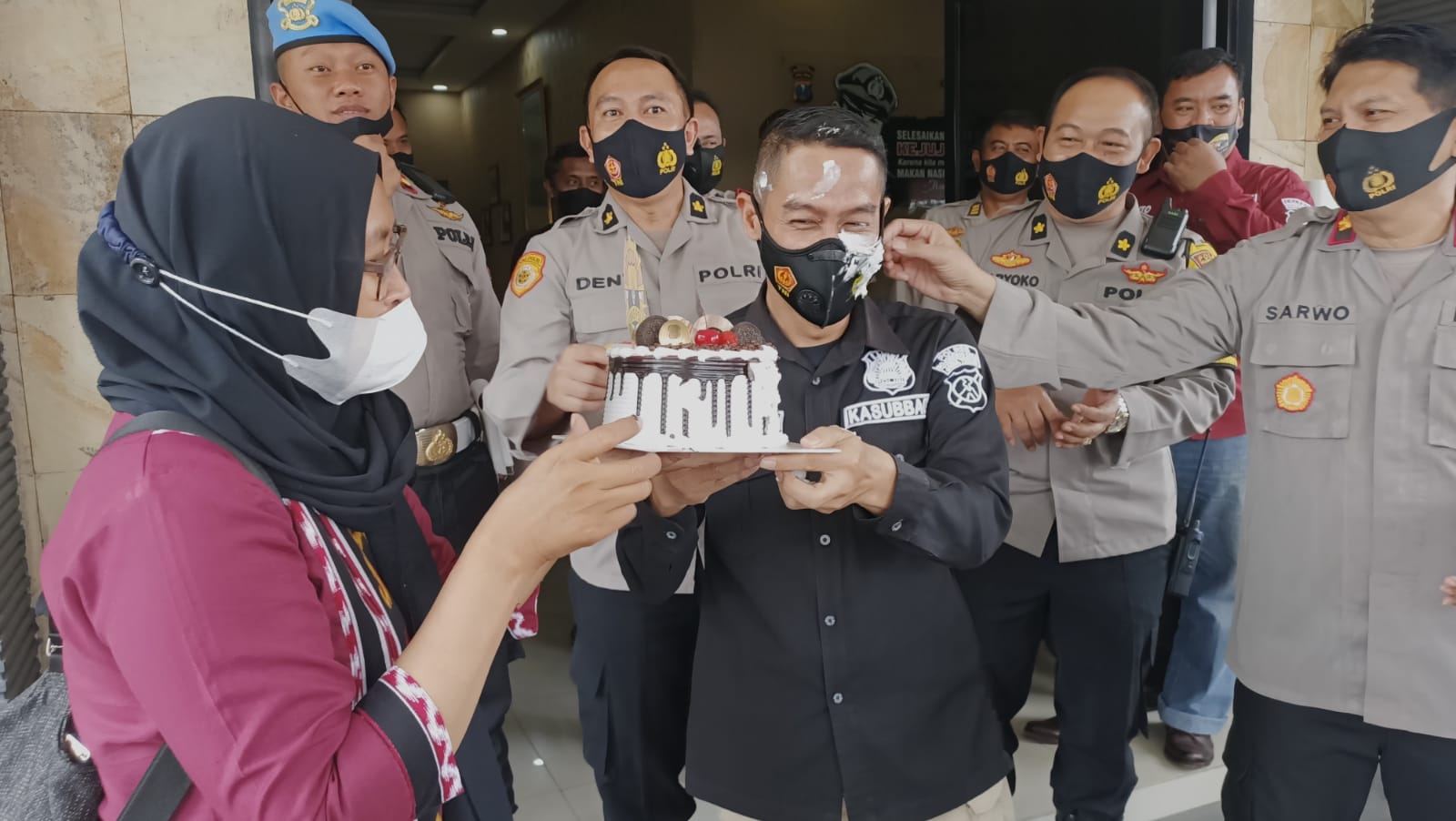 Perayaan HUT Humas Polri ke-70 Tahun 2021 di Polresta Mojokerto. SP/Dwy Agus Susanti