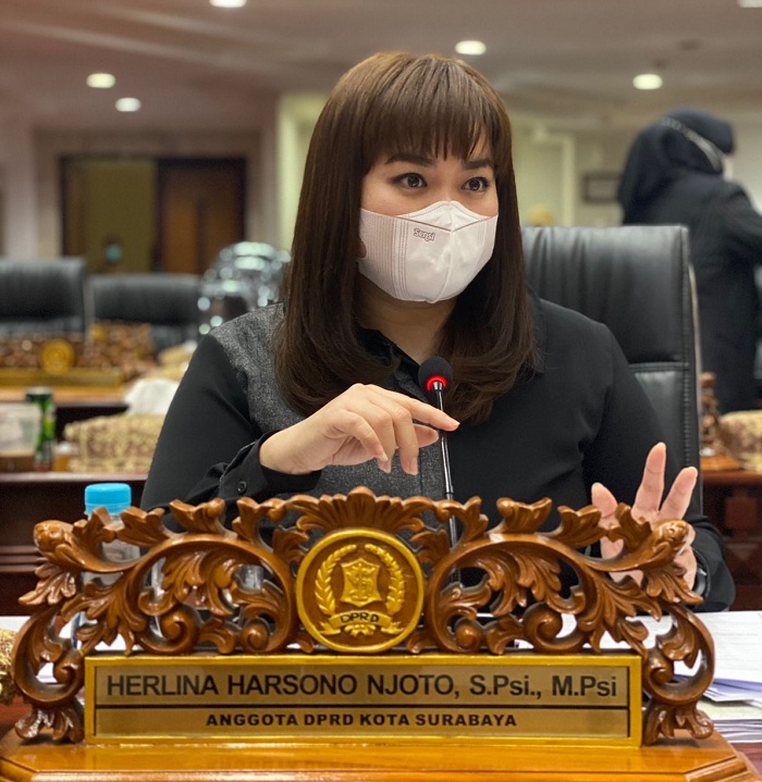  Anggota Komisi D DPRD Surabaya, Herlina Harsono Njoto. SP/ALQ