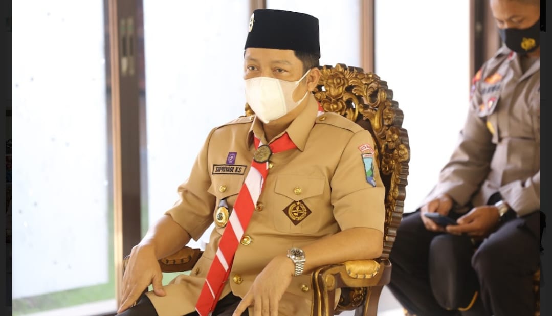 Ketua Pramuka Kwartir Cabang Kota Mojokerto, Supriyadi Karima Syaiful beri atensi khusus kasus kekerasan amggota pramuka SMAN 1 Ciamis. SP/Dwi AS