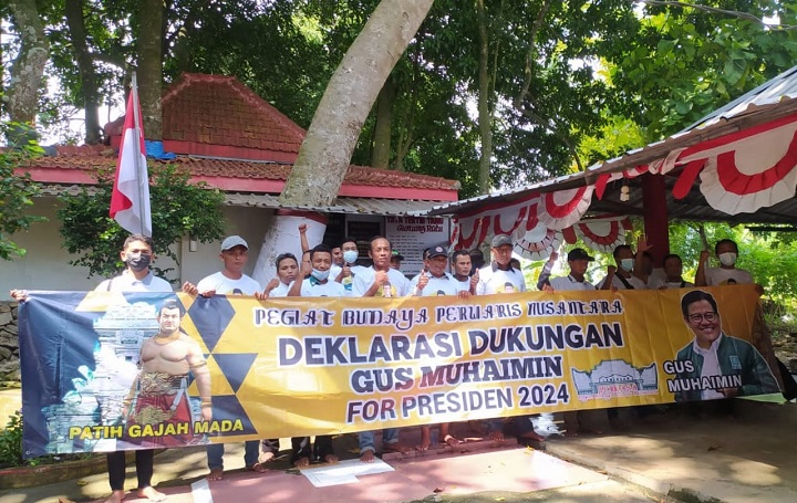 Pegiat Budaya Pewaris Nusantara (Perkasa) se-Kabupaten Lamongan, secara resmi mendeklarasikan mendukung Gus Muhaimin sebagai Capres 2024. SP/MUHAJIRIN KASRUN